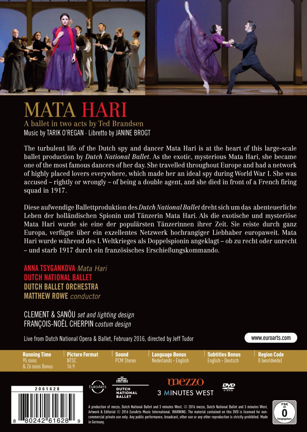niet voldoende paling toevoegen Mata Hari – A Ballet by Ted Brandsen - EUROARTS